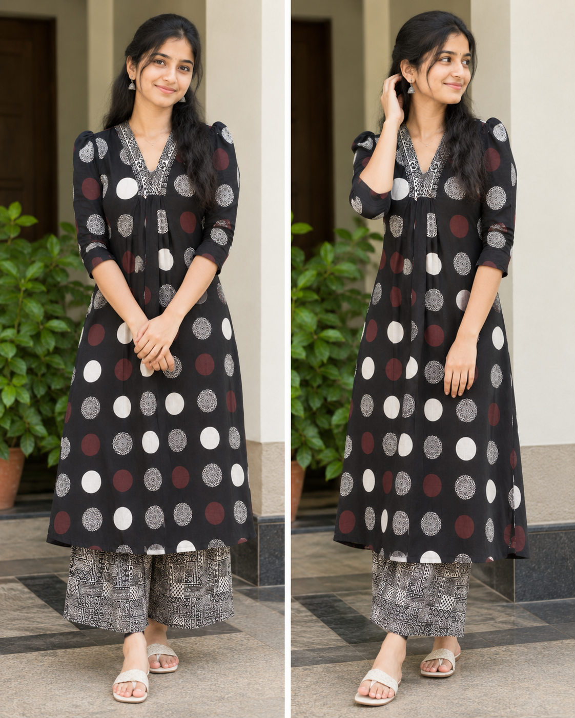 Mul Cotton Printed Kurti Set with Lining