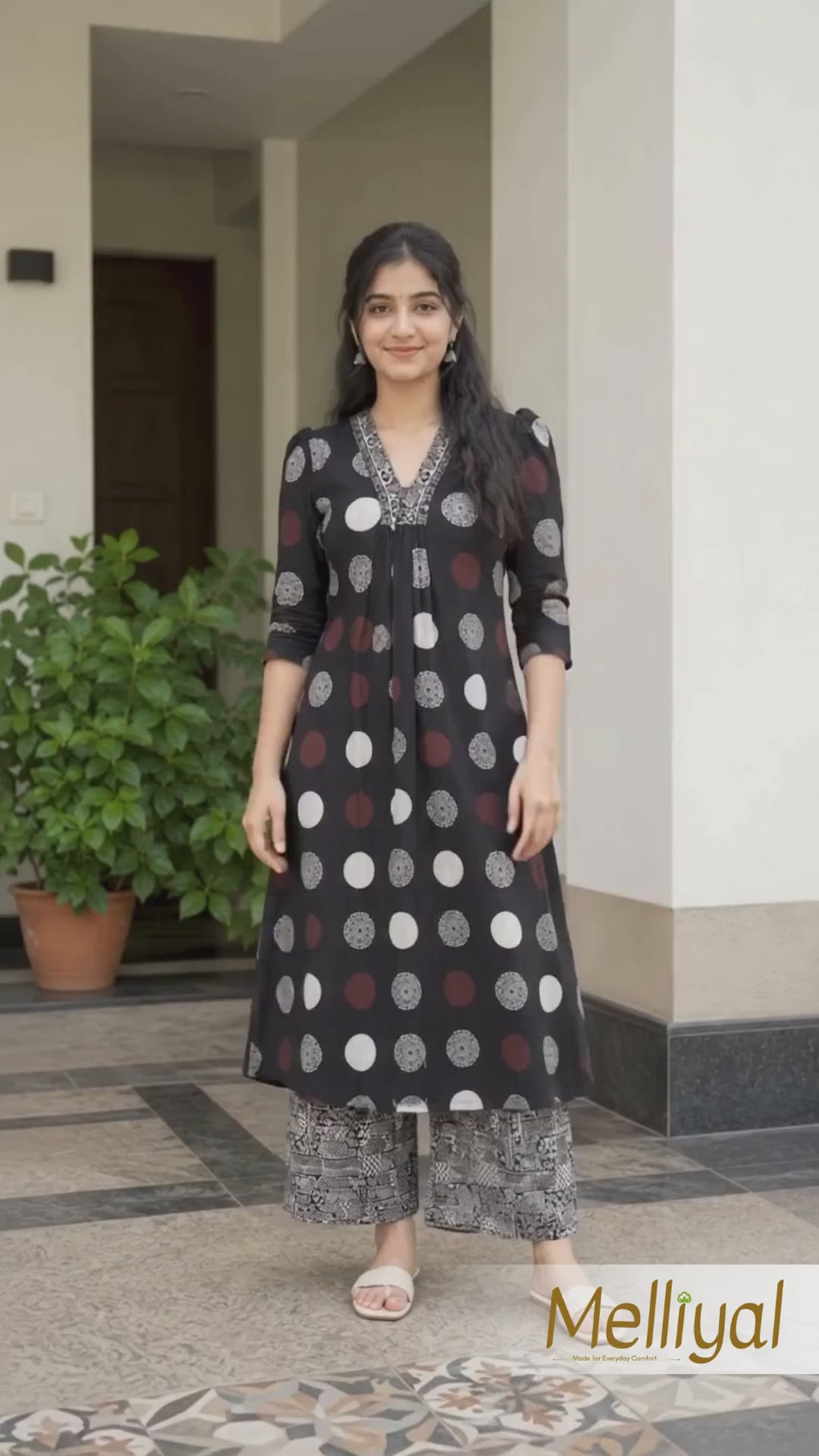 Mul Cotton Printed Kurti Set with Lining